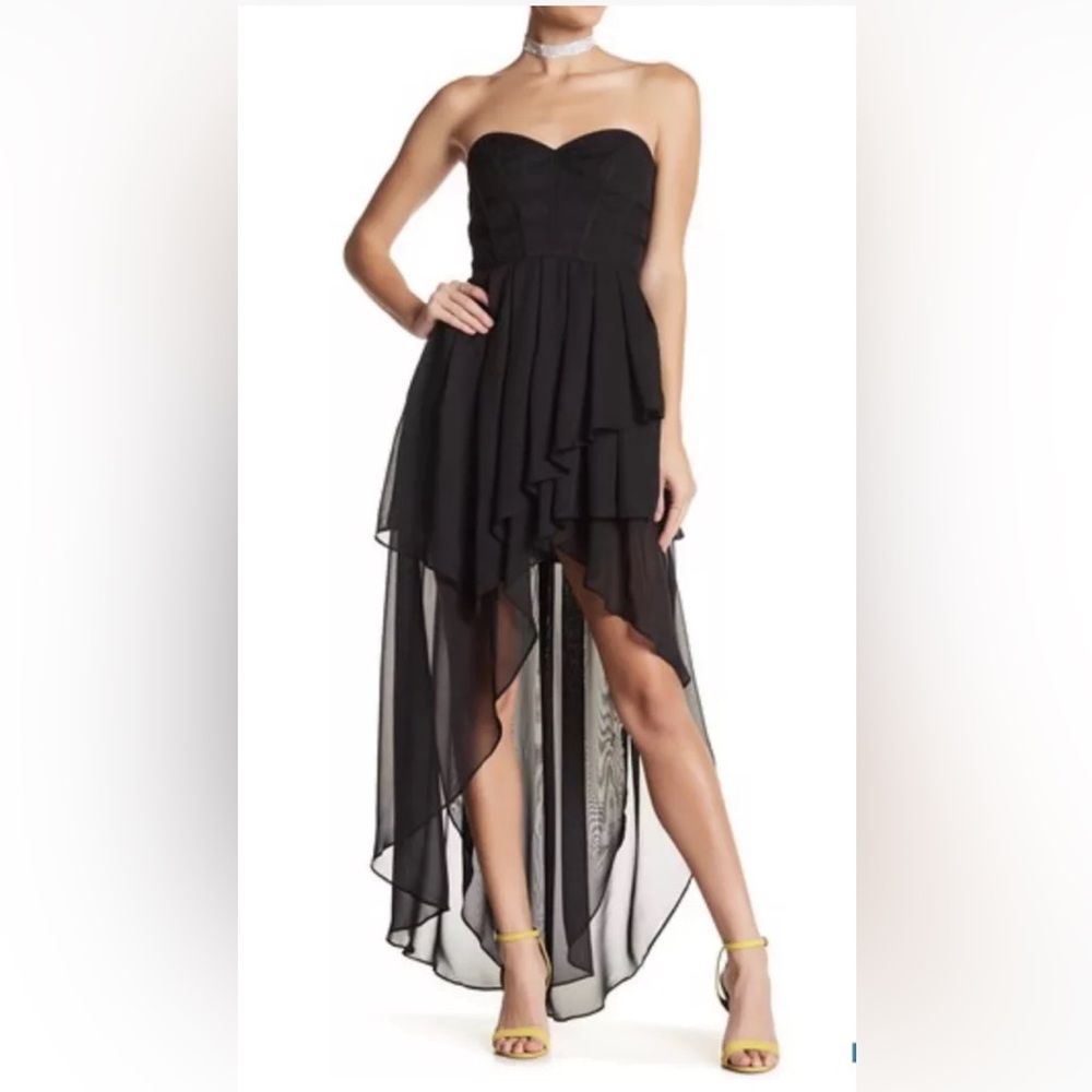 TOV Corset Black Hi-Lo Dress size 2 size S MSRP $126